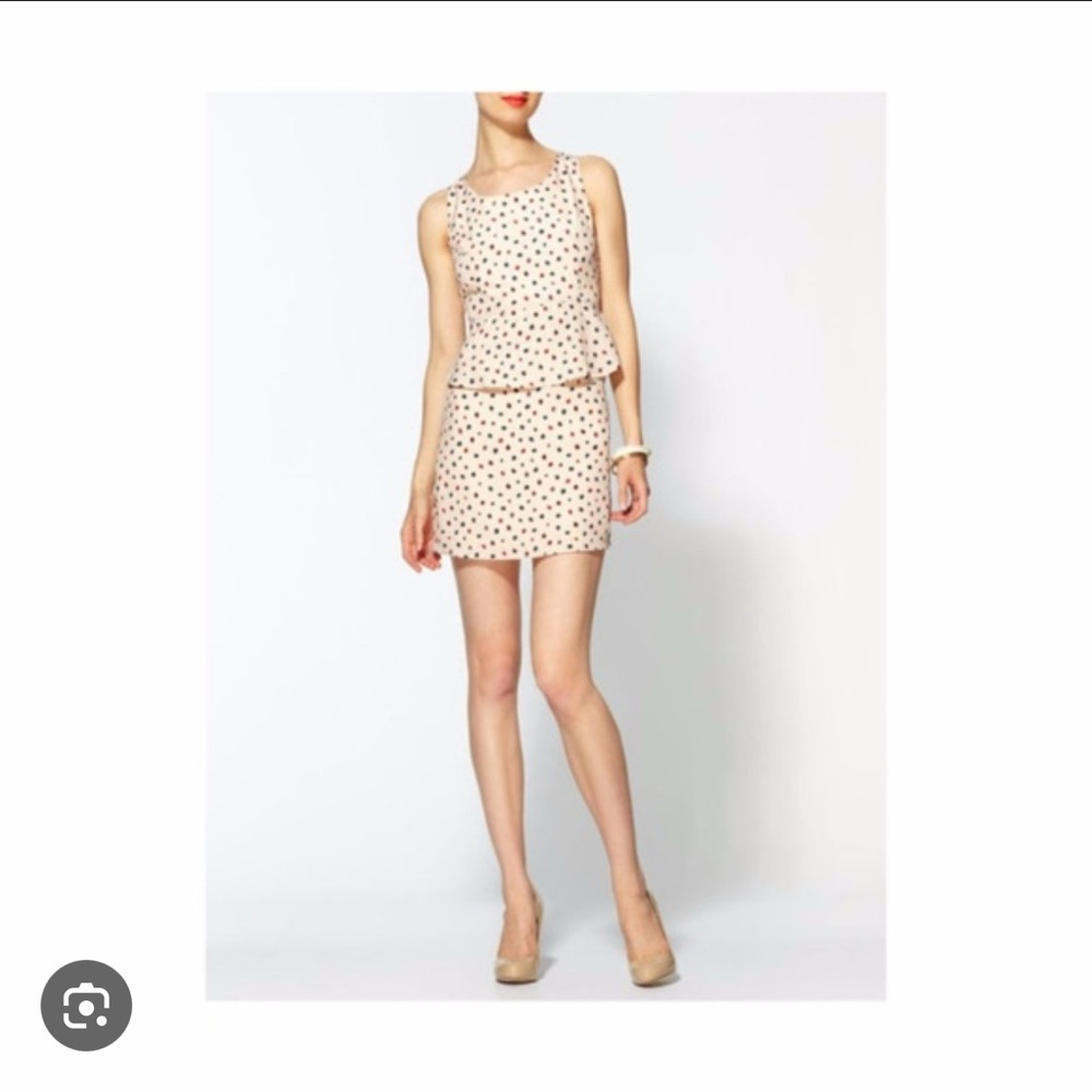 Boundaries and Co large polka dot peplum dress. Used one time. Runs small.